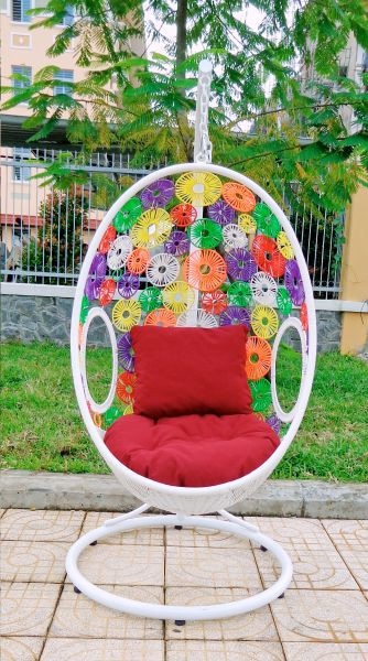 Ghế xích đu đồng tiền Oval đủ màu KH04